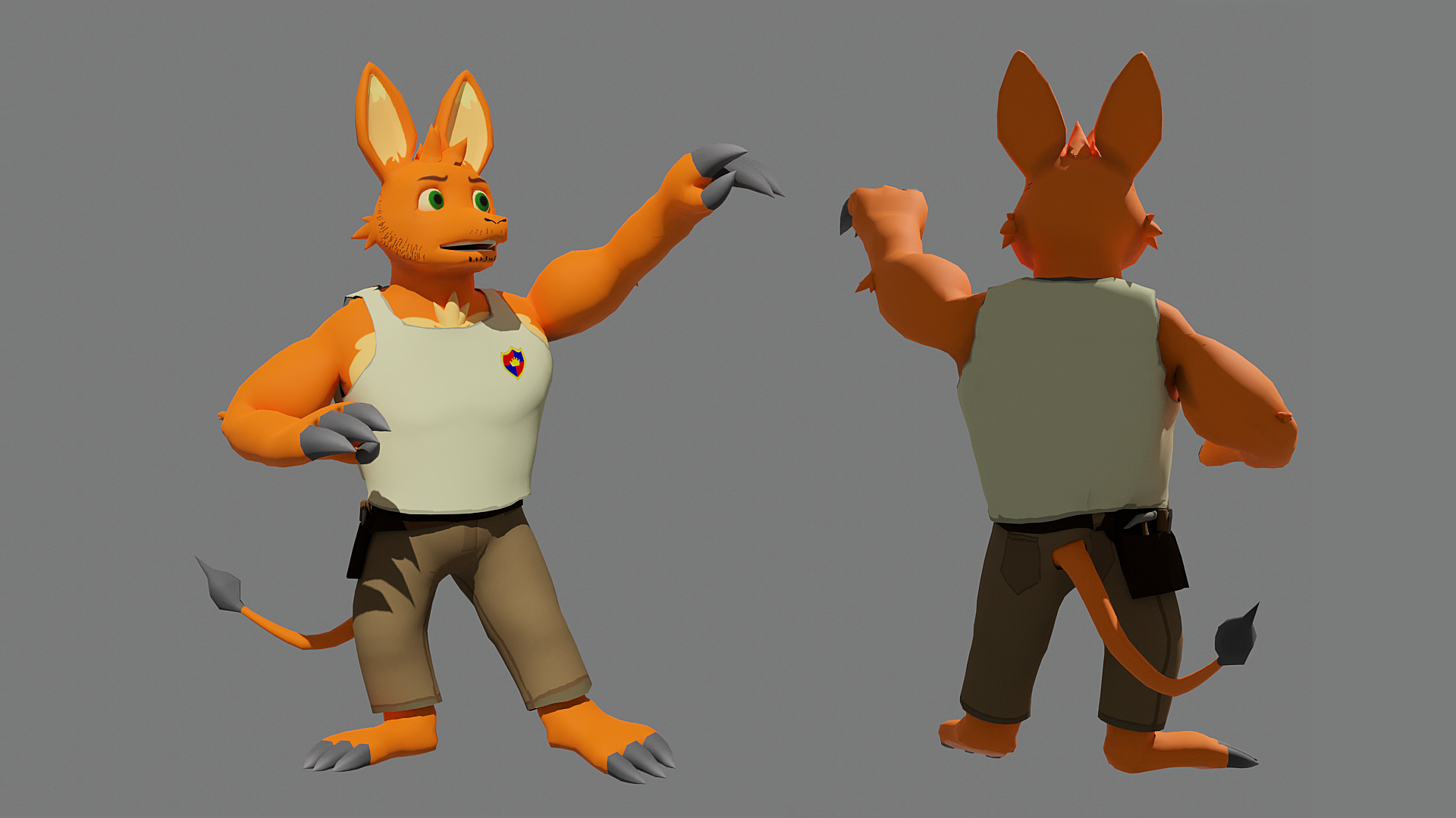 Gaius's old model doing a pose